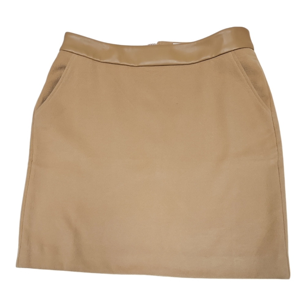 Cabi Brown Wool  Mini Work Pencil Cut Skirt Office wear